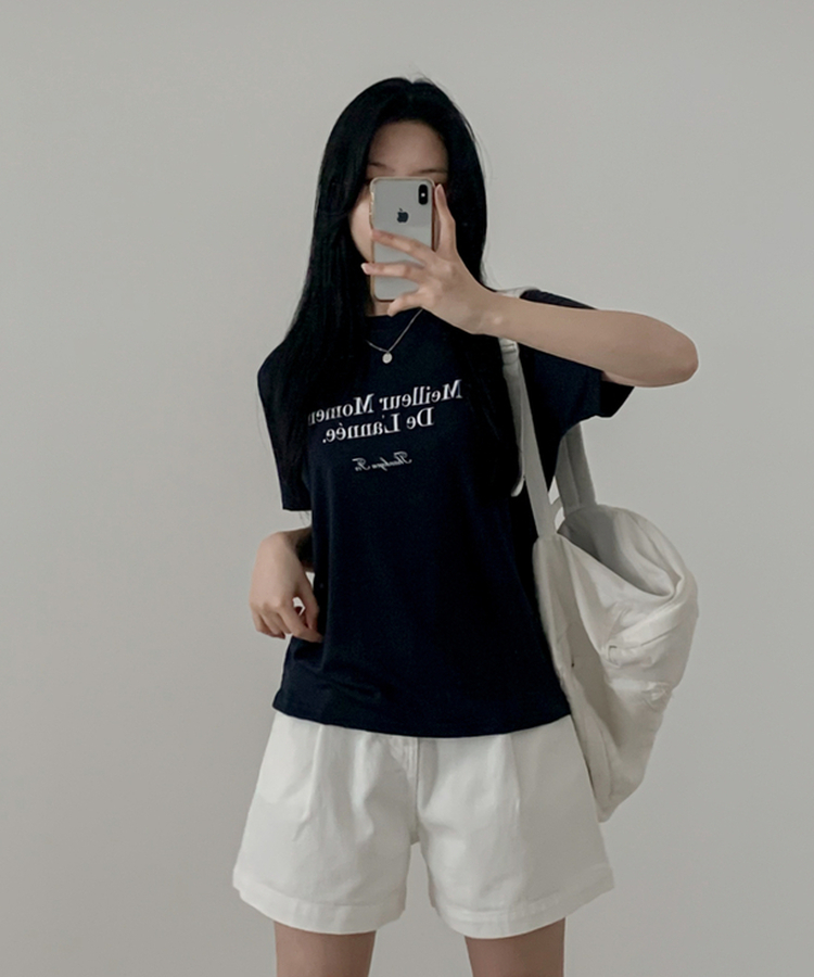 モーメント半袖Tシャツ NAVY
