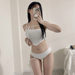 ビキニ ストラップキャミソールビキニ WHITE