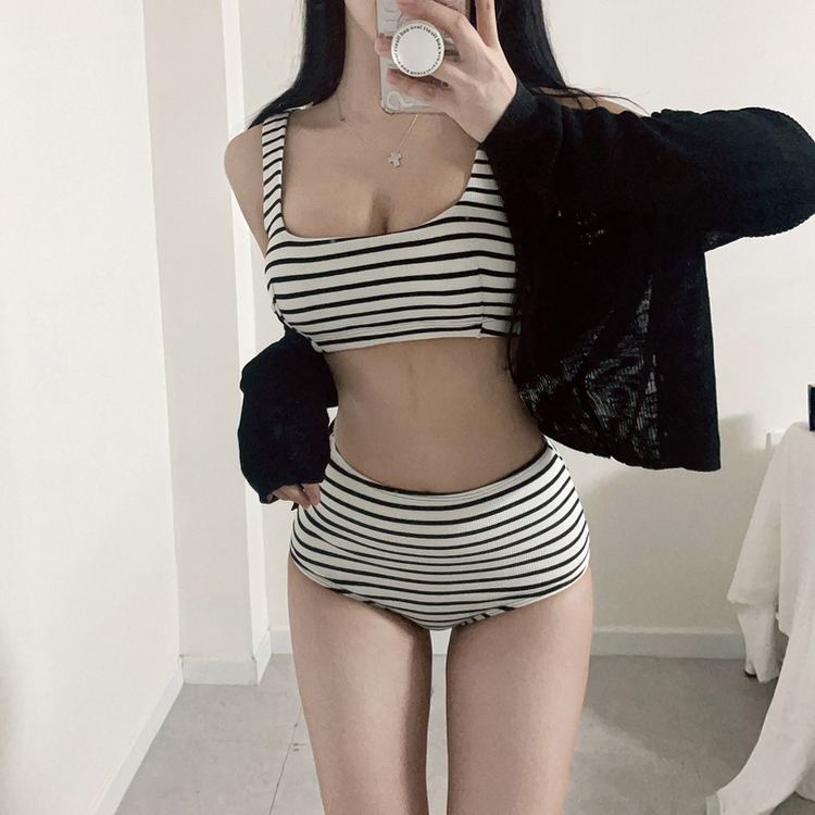 ハイウエストビキニ STRIPE