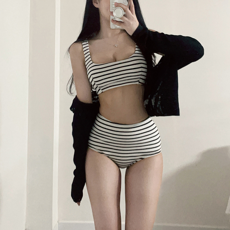 ハイウエストビキニ STRIPE