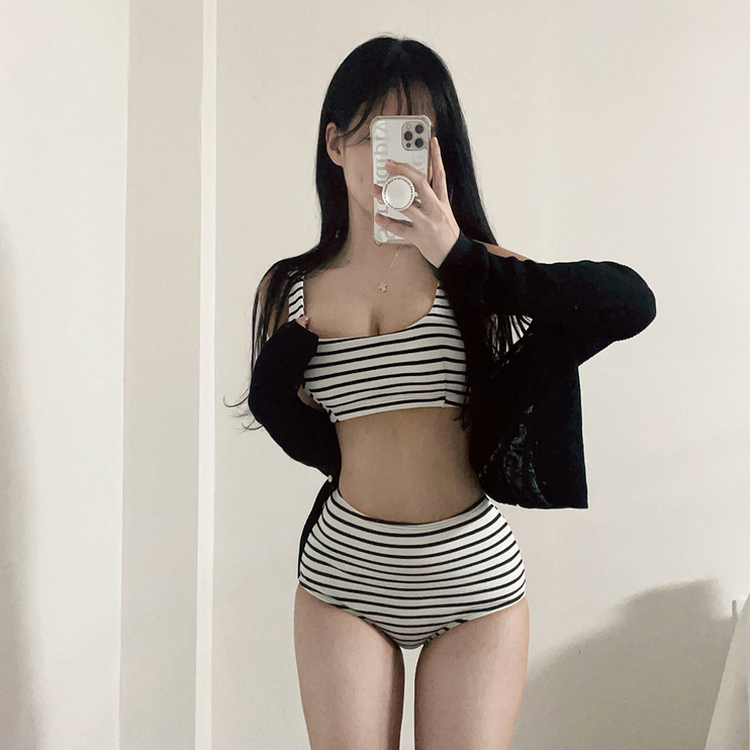 ハイウエストビキニ STRIPE
