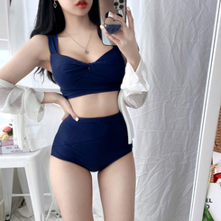 ビキニ ツイストハイウエストビキニ NAVY