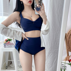 ビキニ ツイストハイウエストビキニ NAVY
