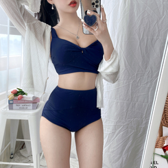 ビキニ ツイストハイウエストビキニ NAVY
