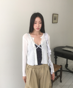 バッグ ストライプシャーリングショルダーバッグ WHITE