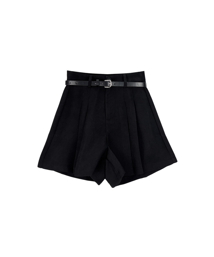 黒 プリーツ付きショートパンツ プリーツショートパンツ ZW COLLECTION - ブラック | ZARA Japan