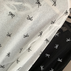 長袖Tシャツ 【SET】リボンシースルー長袖Tシャツ ホルターブラトップ