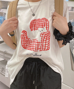 半袖Tシャツ メロウキャット半袖Tシャツ IVORY