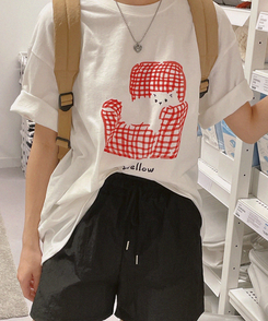 半袖Tシャツ メロウキャット半袖Tシャツ IVORY