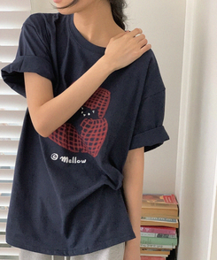 半袖Tシャツ メロウキャット半袖Tシャツ NAVY