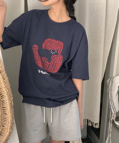 半袖Tシャツ メロウキャット半袖Tシャツ NAVY