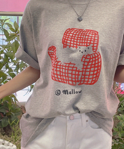 半袖Tシャツ メロウキャット半袖Tシャツ GRAY