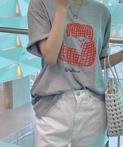 半袖Tシャツ メロウキャット半袖Tシャツ GRAY