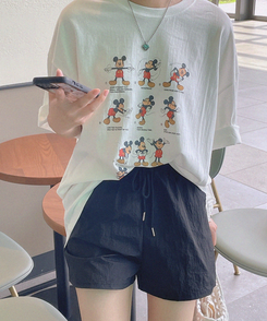 半袖Tシャツ ミッキールーズフィット半袖Tシャツ IVORY
