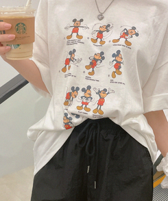半袖Tシャツ ミッキールーズフィット半袖Tシャツ IVORY