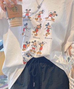 半袖Tシャツ ミッキールーズフィット半袖Tシャツ IVORY