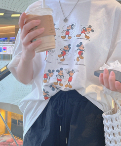 半袖Tシャツ ミッキールーズフィット半袖Tシャツ IVORY