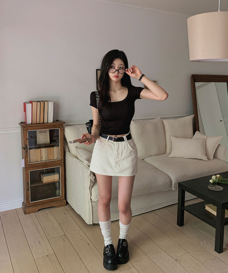 ベルトバックル厚底ローファー BLACK