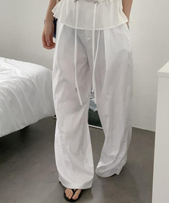 ワイド ミリンズワイドバンディングパンツ IVORY