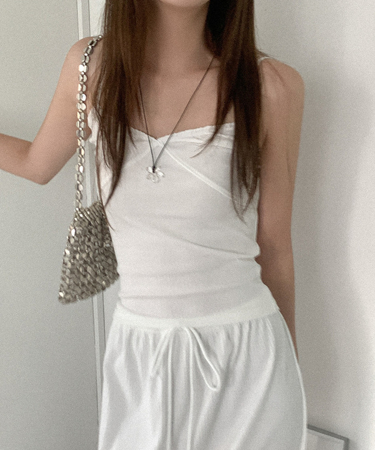 マサコテラニシ　ホワイト　ノースリーブ トップス Tops | Masaco Teranishi