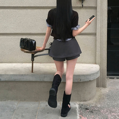 ミニスカート ソフィアスカートパンツ CHARCOAL