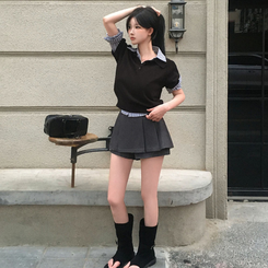 ミニスカート ソフィアスカートパンツ CHARCOAL
