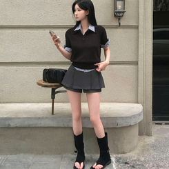 ミニスカート ソフィアスカートパンツ CHARCOAL