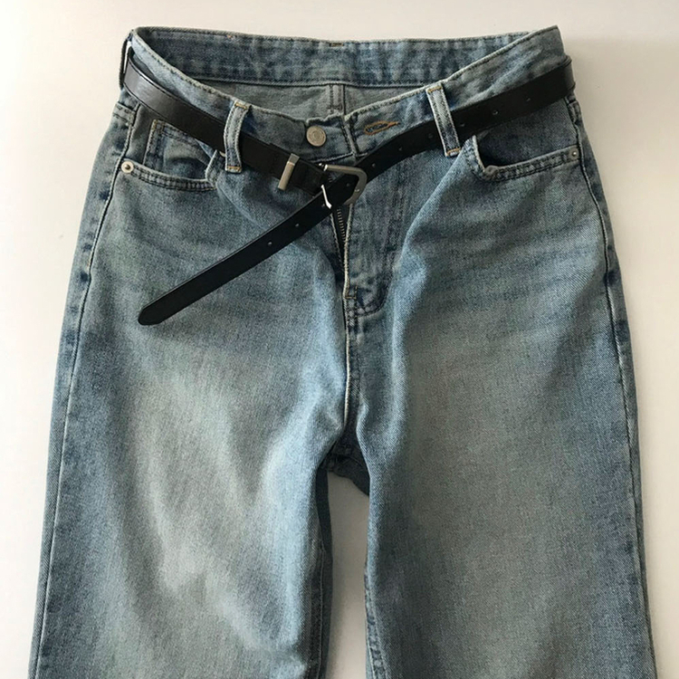 【丈別】ログセミブーツカットデニムパンツ