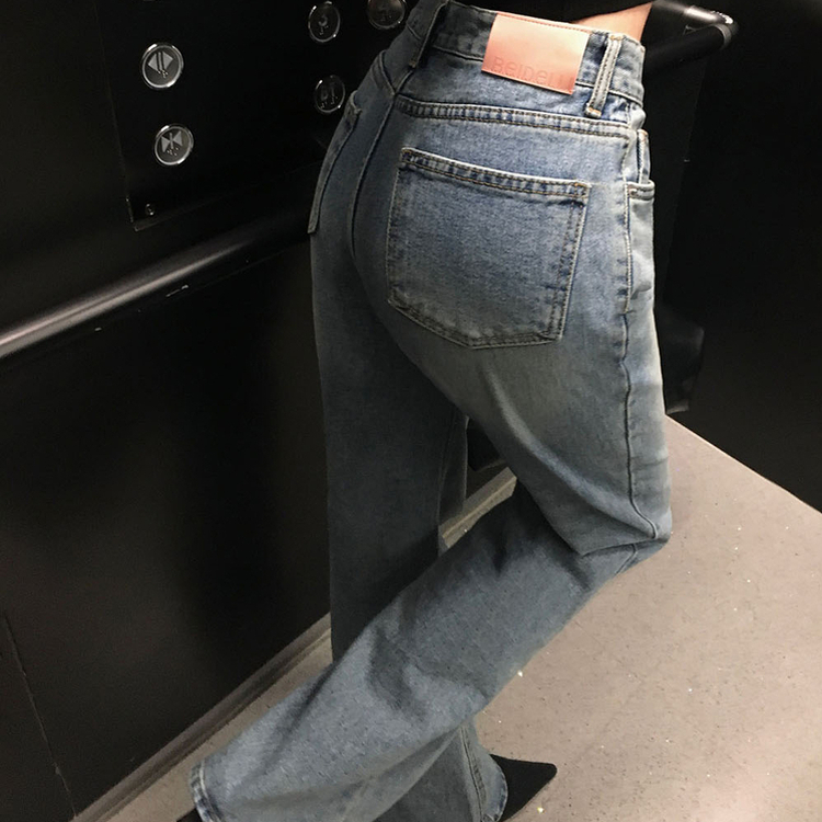 【丈別】ログセミブーツカットデニムパンツ LIGHT DENIM