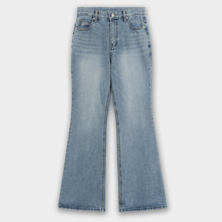 【丈別】ログセミブーツカットデニムパンツ