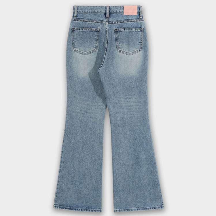 【丈別】ログセミブーツカットデニムパンツ