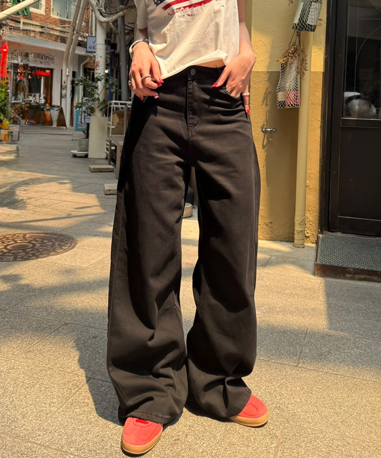 【丈別/単独商品】❄-5ºC リオセルワイドデニムパンツ BLACK