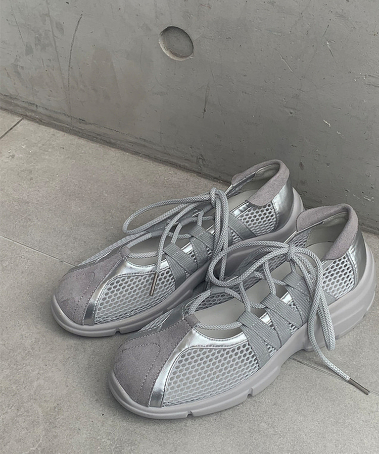 メッシュメリージェーンシューズ GREY