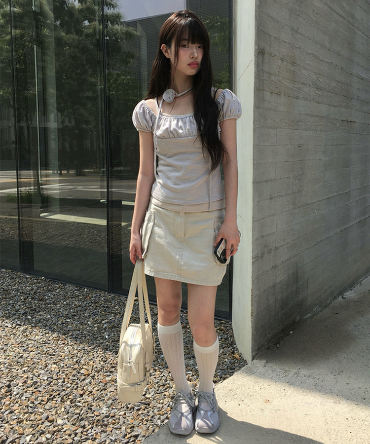 メッシュメリージェーンシューズ GREY