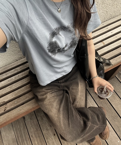 半袖Tシャツ ユニコーンモチーフTシャツ SKY BLUE