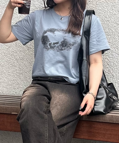 半袖Tシャツ ユニコーンモチーフTシャツ SKY BLUE