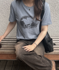 半袖Tシャツ ユニコーンモチーフTシャツ SKY BLUE