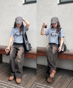 半袖Tシャツ ユニコーンモチーフTシャツ SKY BLUE