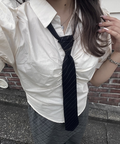 ブラウス パフスリーブシャーリングブラウス CREAM