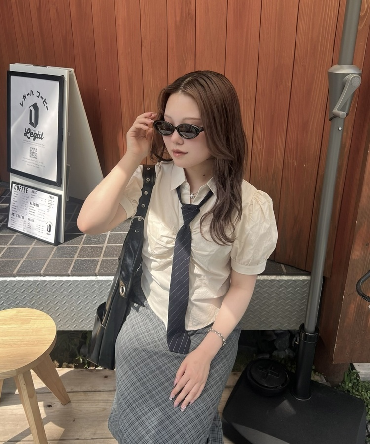 パフスリーブシャーリングブラウス CREAM