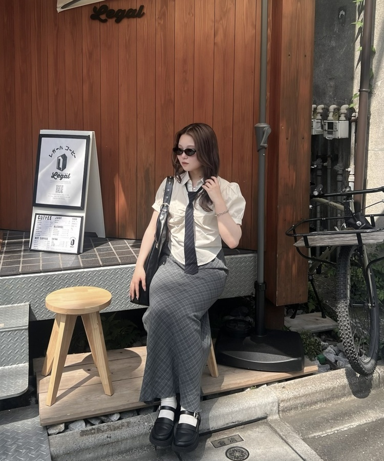 ブラウス パフスリーブシャーリングブラウス CREAM
