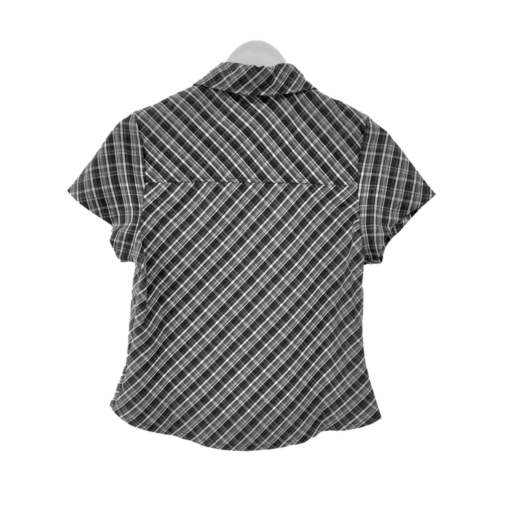 チェックスリム半袖シャツ