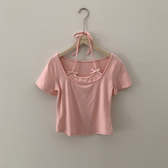 半袖Tシャツ ホルターキャミソール半袖Tシャツ(5color)