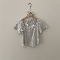半袖Tシャツ ホルターキャミソール半袖Tシャツ(5color)
