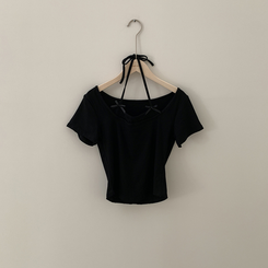 半袖Tシャツ ホルターキャミソール半袖Tシャツ(5color)