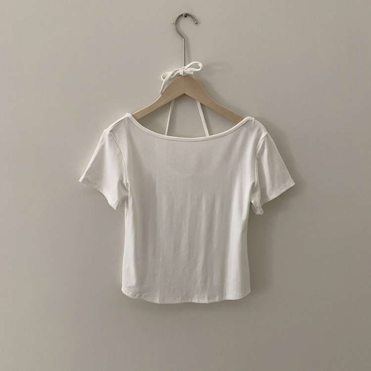 半袖Tシャツ ホルターキャミソール半袖Tシャツ(5color)