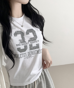 32レタリング半袖Tシャツ WHITE