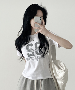 32レタリング半袖Tシャツ WHITE