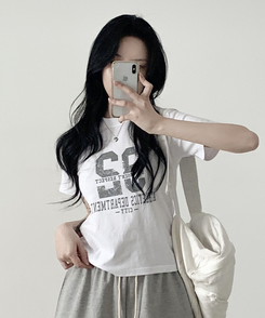 32レタリング半袖Tシャツ WHITE