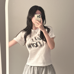 半袖Tシャツ レタリング半袖Tシャツ WHITE
